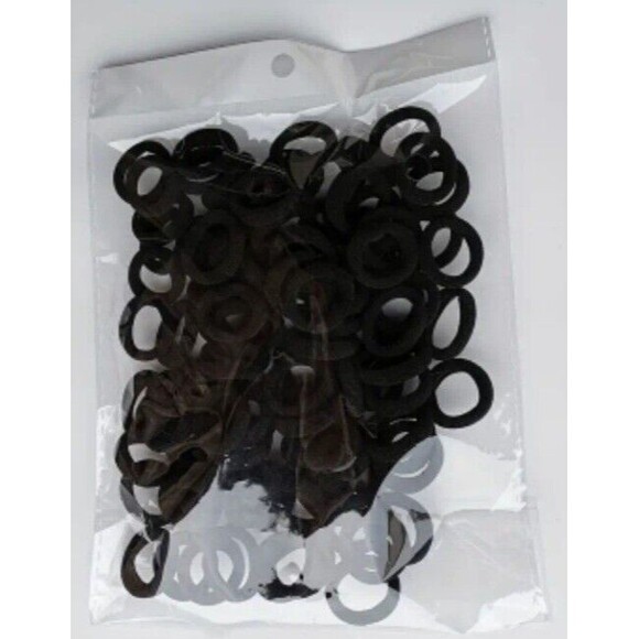 Unbranded Other - 100 PCS (Black Hair Ties)-(Hair Bands)-(Ponytail)-(.79 Inch)-(Black)-(New)-$6.00
